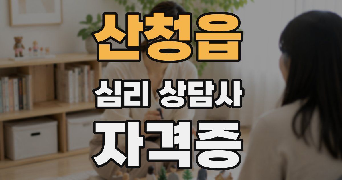 산청읍 심리 상담사 자격증