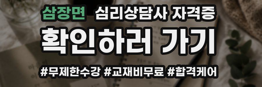 삼장면 심리 상담사 자격증