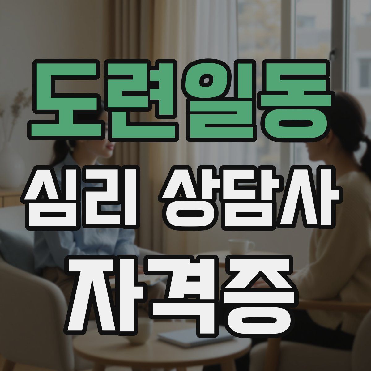 도련일동 심리 상담사 자격증