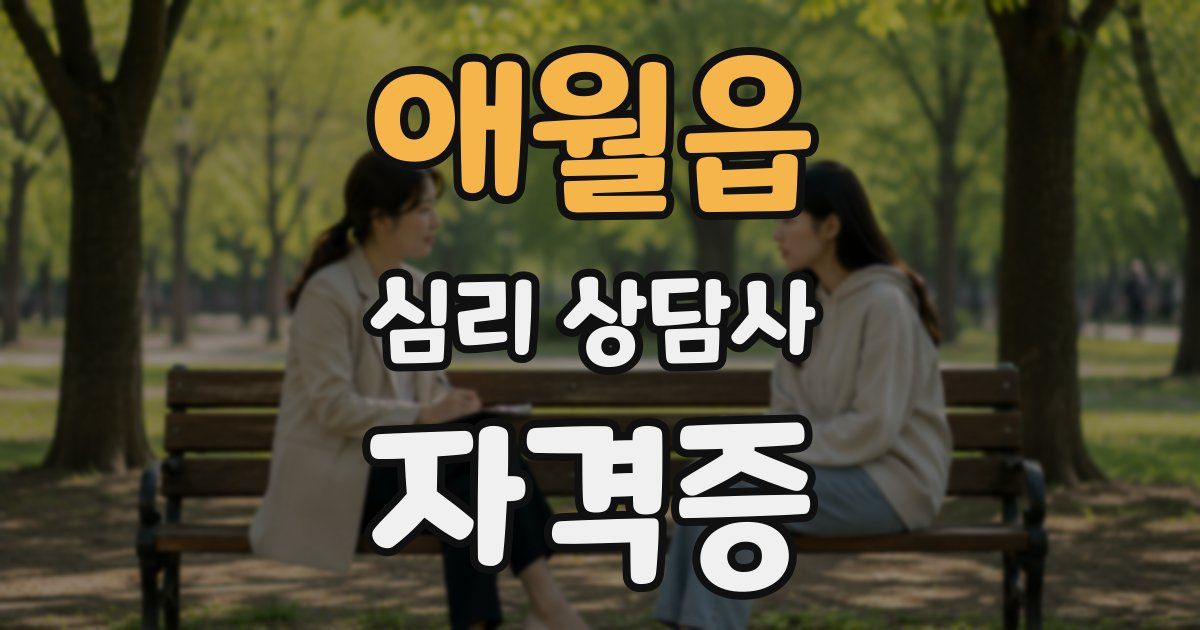 애월읍 심리 상담사 자격증