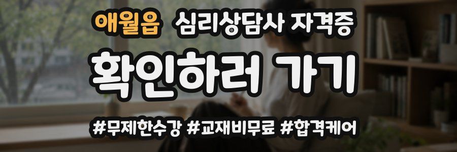 애월읍 심리 상담사 자격증