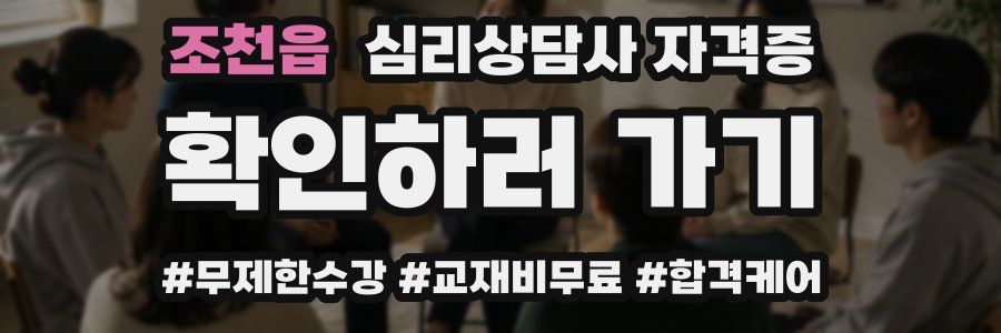조천읍 심리 상담사 자격증
