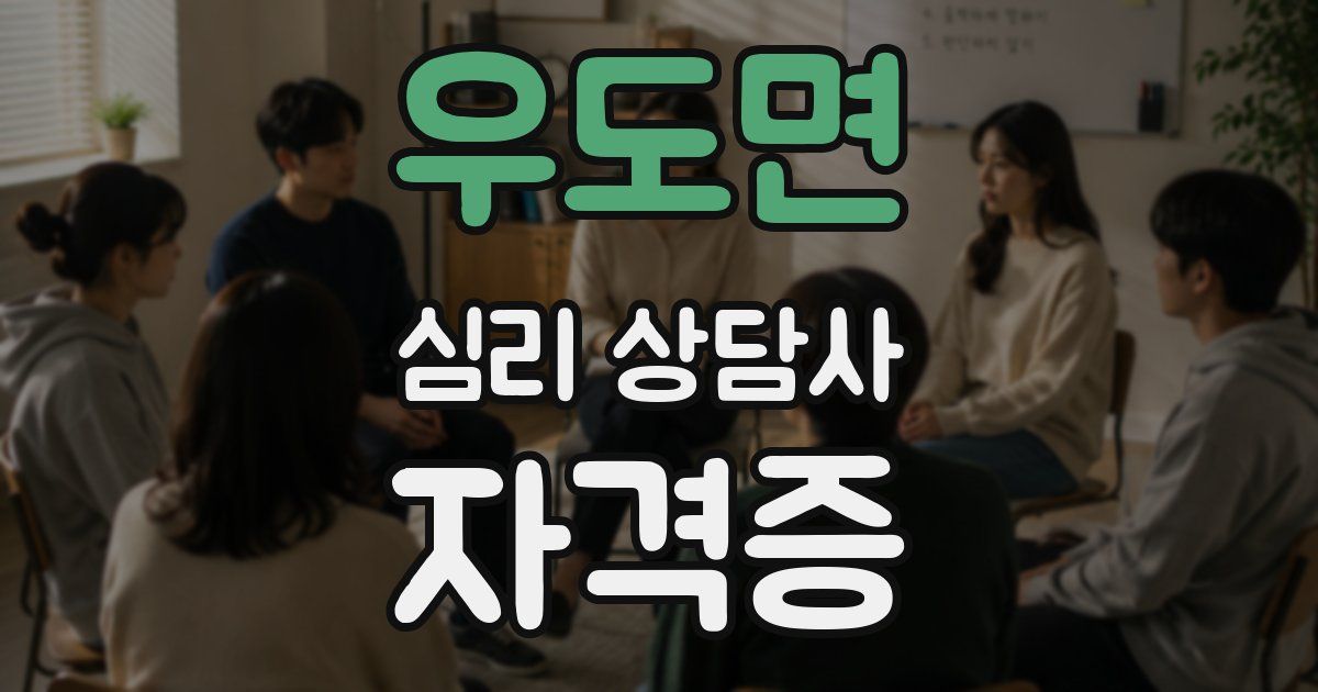 우도면 심리 상담사 자격증
