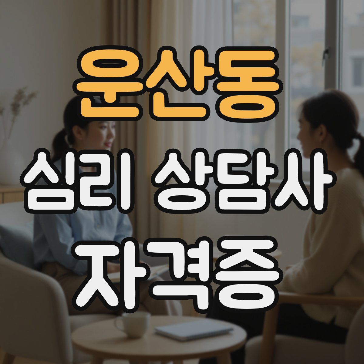 운산동 심리 상담사 자격증