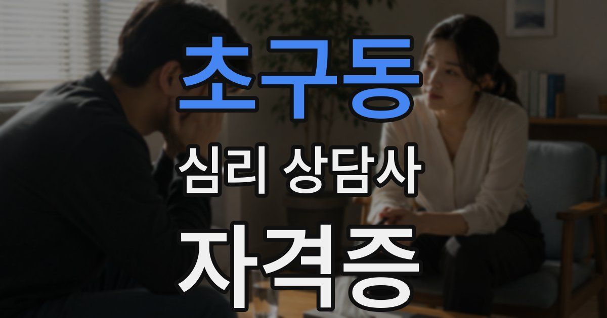 초구동 심리 상담사 자격증