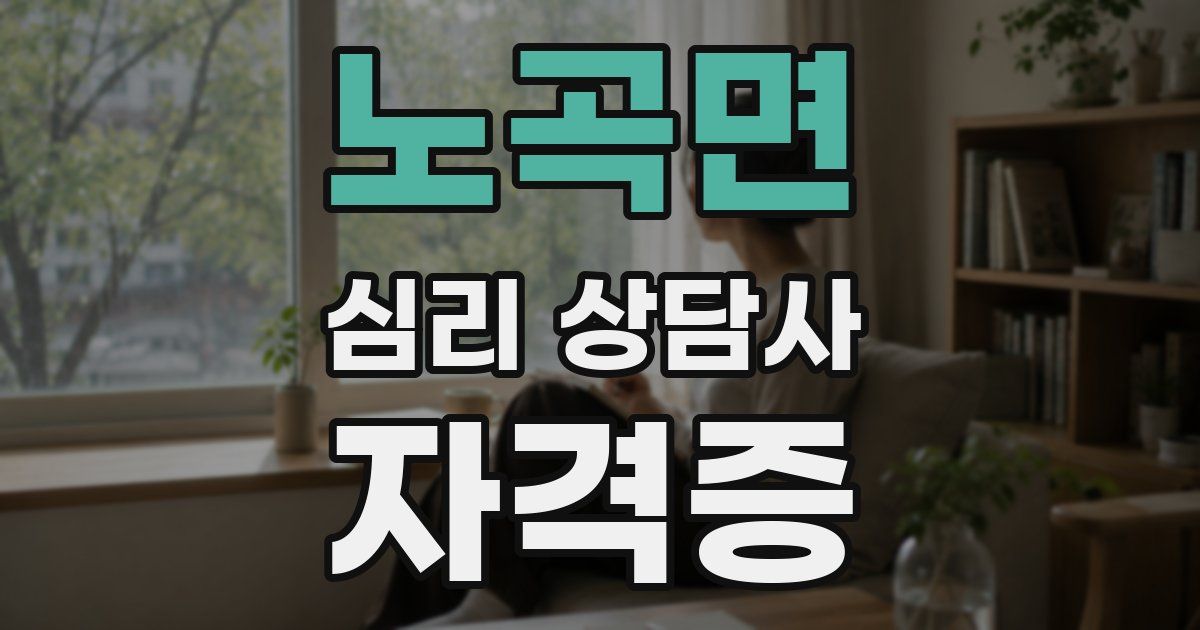 노곡면 심리 상담사 자격증