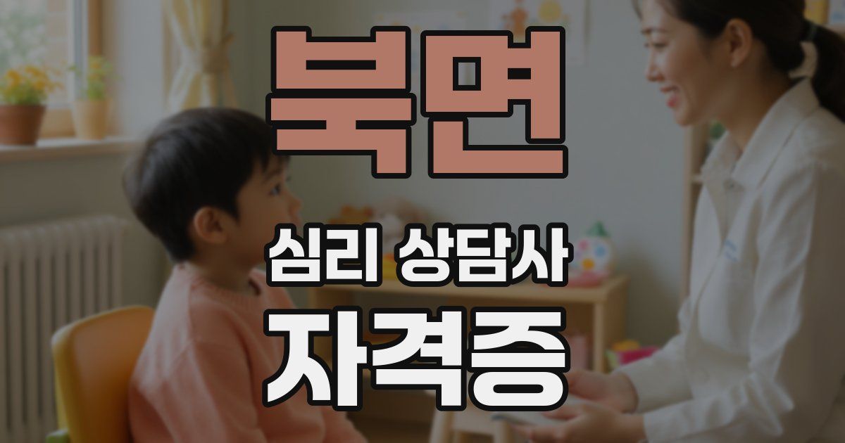북면 심리 상담사 자격증