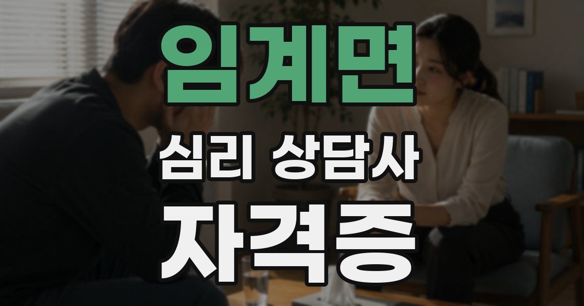 임계면 심리 상담사 자격증