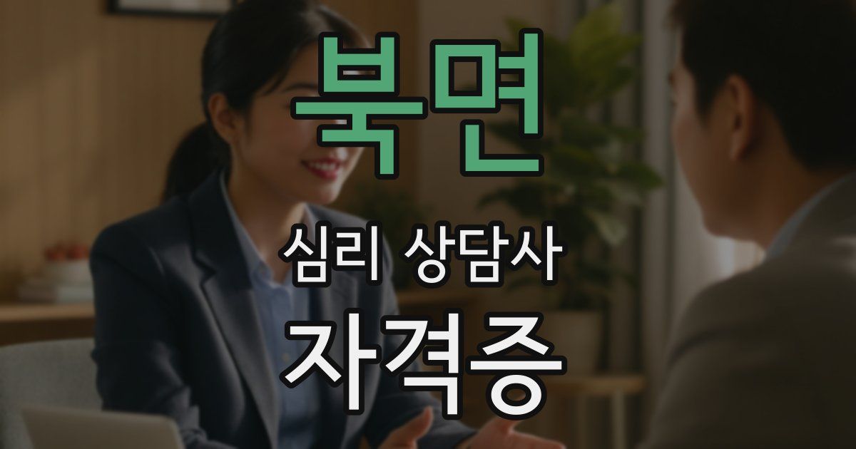 북면 심리 상담사 자격증
