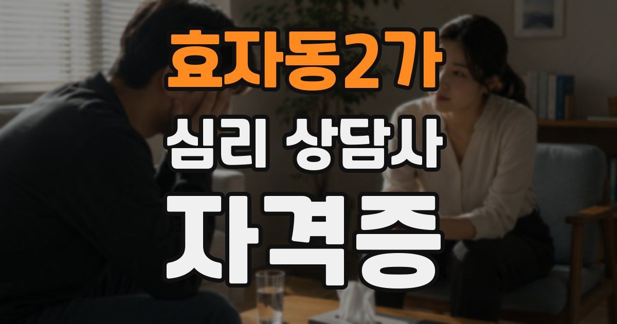 효자동2가 심리 상담사 자격증