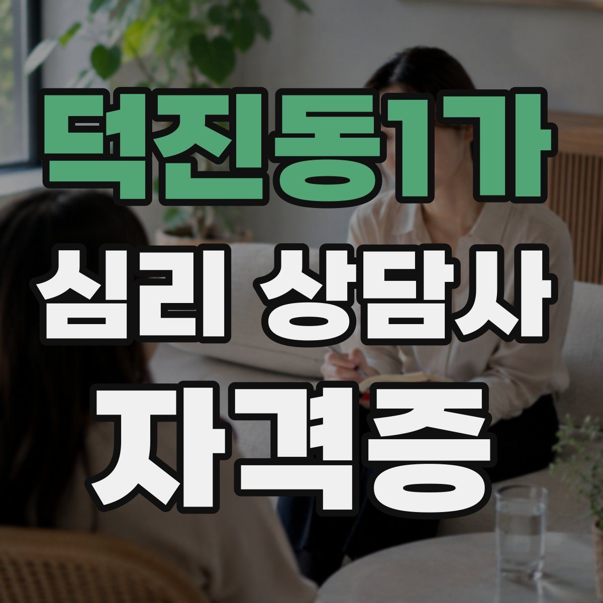 덕진동1가 심리 상담사 자격증