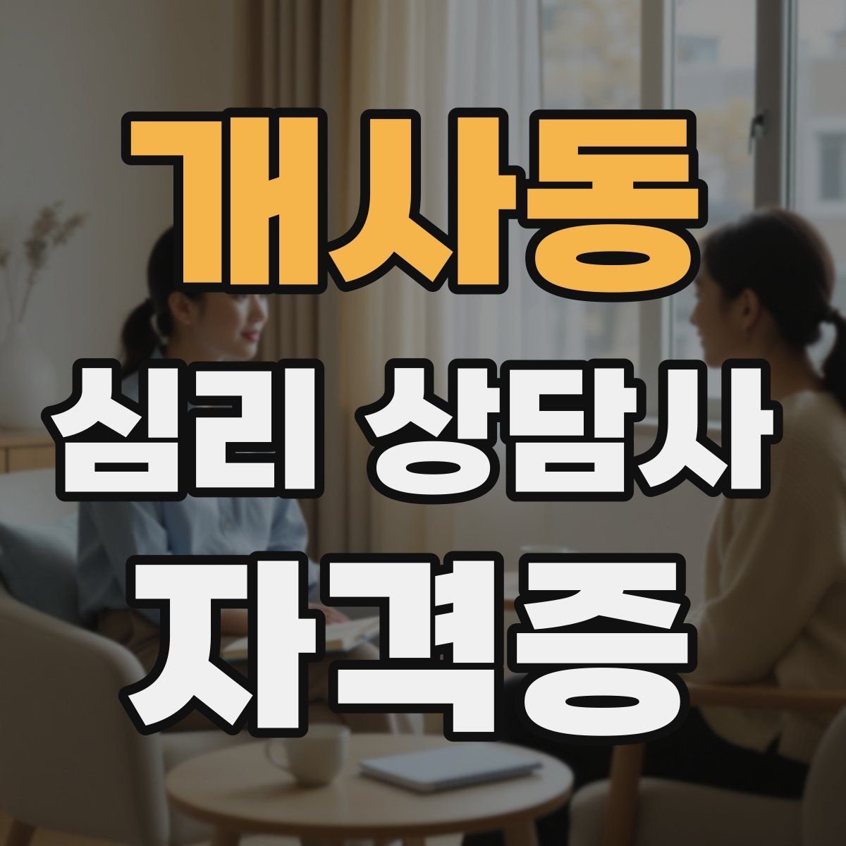 개사동 심리 상담사 자격증