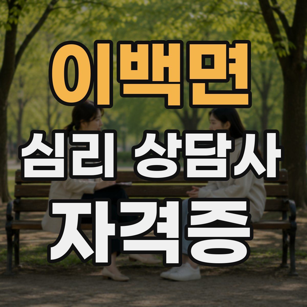 이백면 심리 상담사 자격증