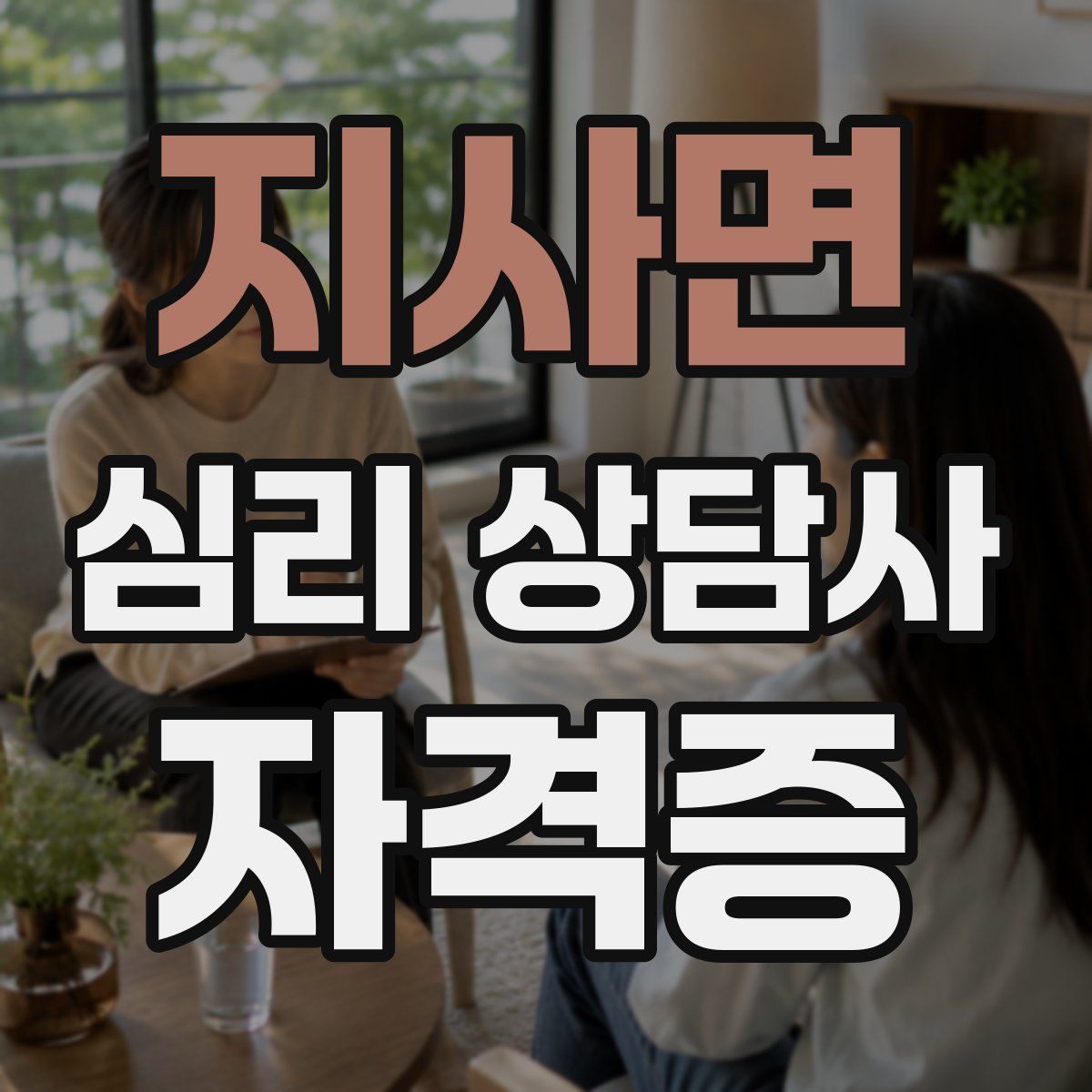 지사면 심리 상담사 자격증