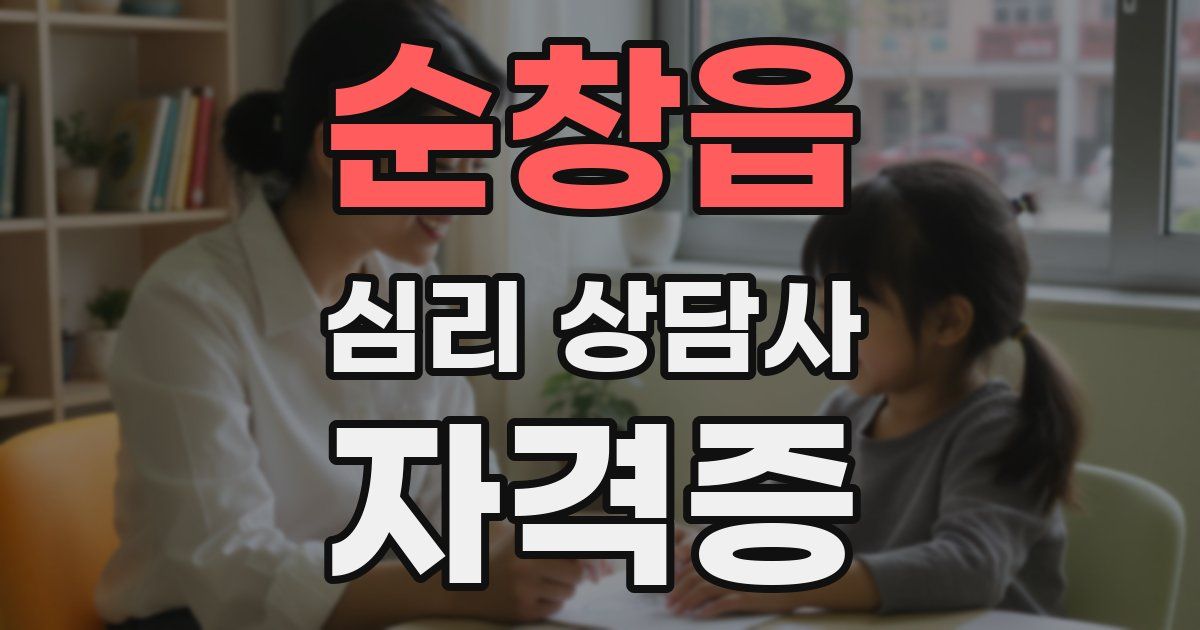 순창읍 심리 상담사 자격증