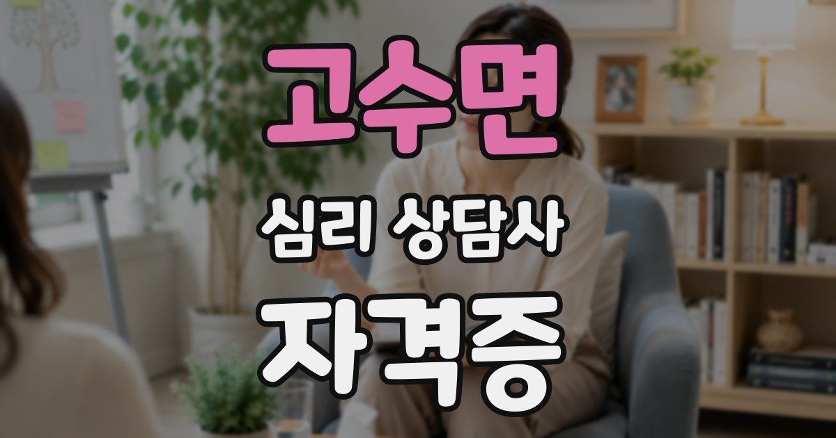 고수면 심리 상담사 자격증
