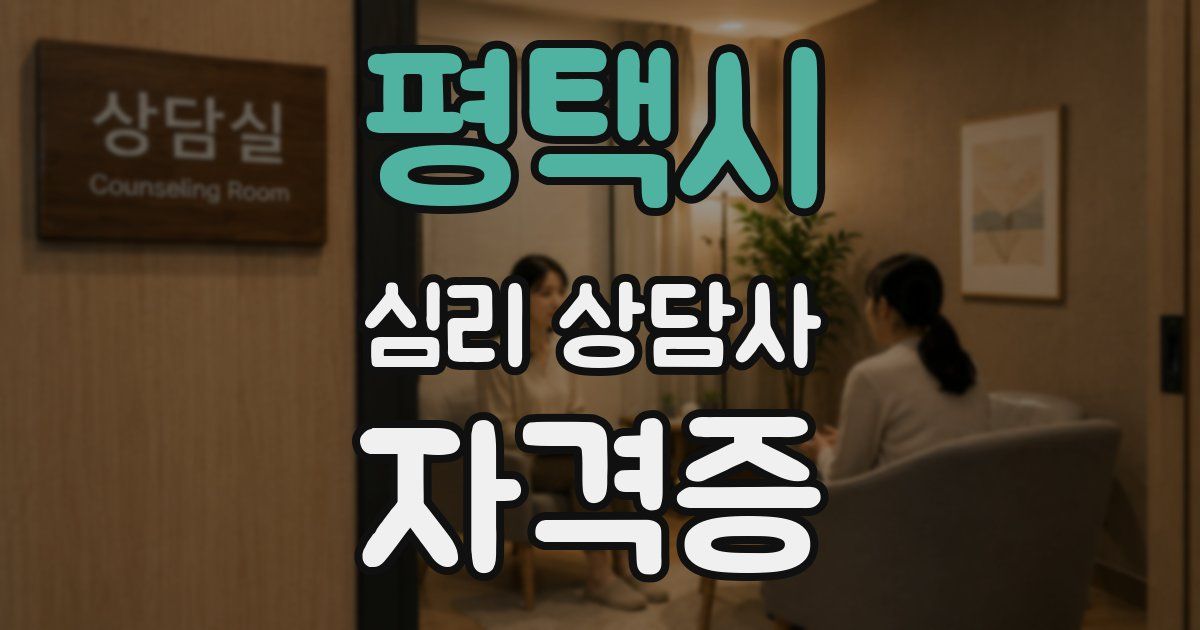 평택시 심리 상담사 자격증