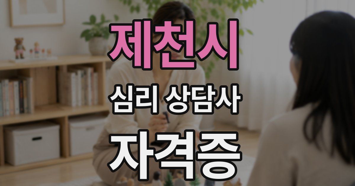 제천시 심리 상담사 자격증