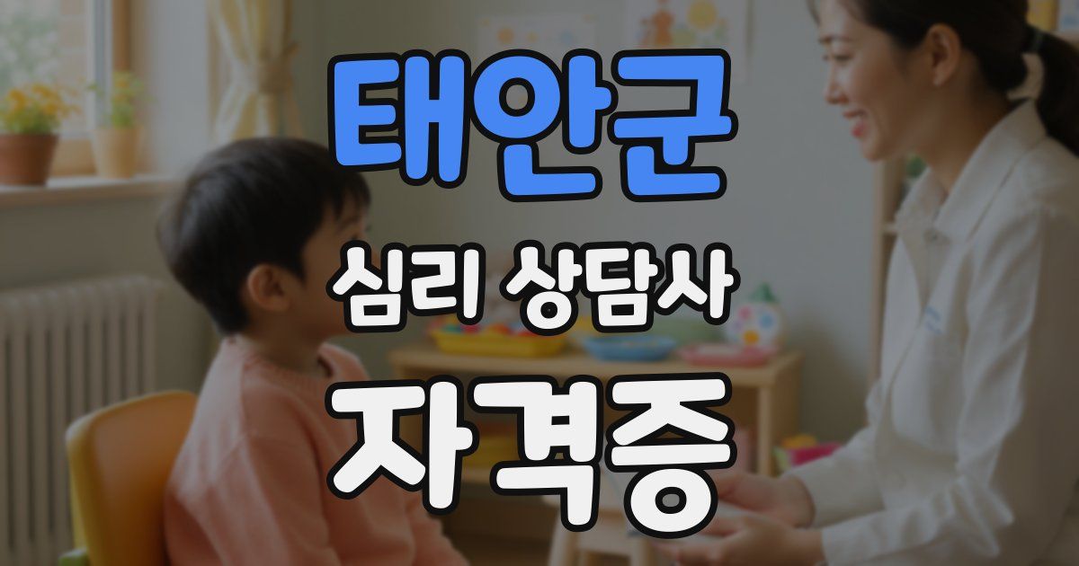 태안군 심리 상담사 자격증