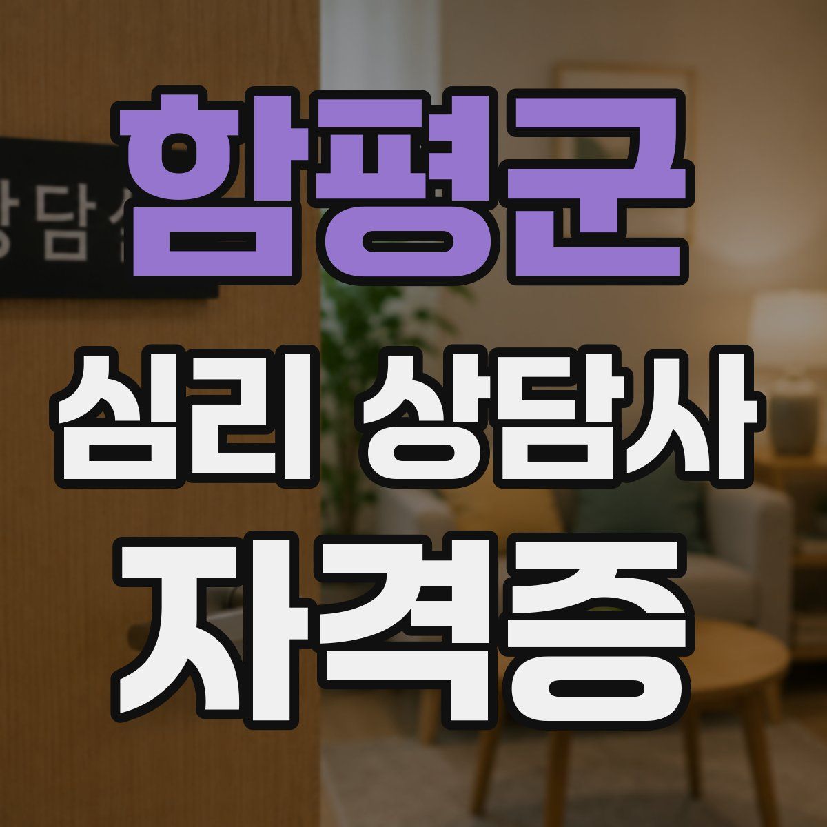 함평군 심리 상담사 자격증