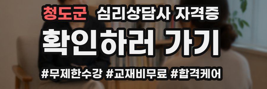 청도군 심리 상담사 자격증