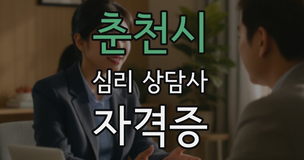 춘천시 심리 상담사 자격증