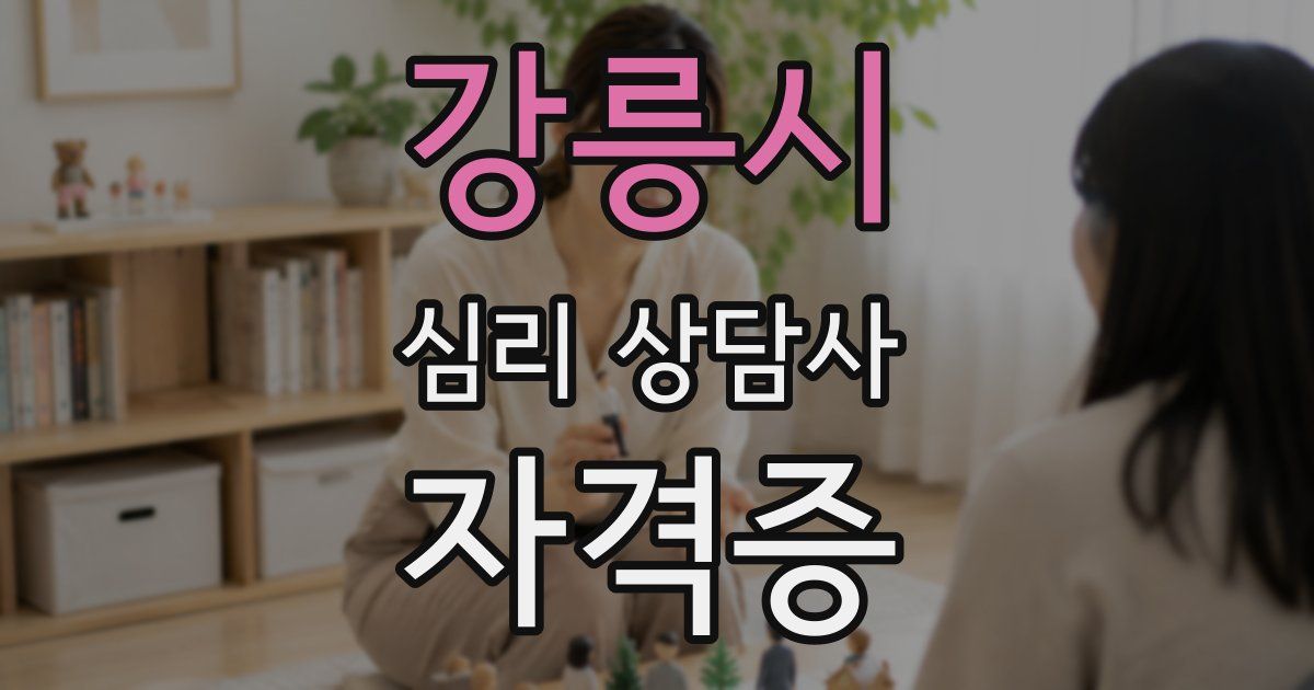 강릉시 심리 상담사 자격증
