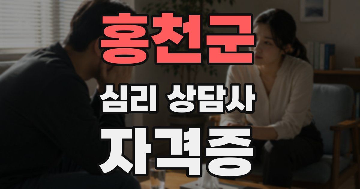 홍천군 심리 상담사 자격증