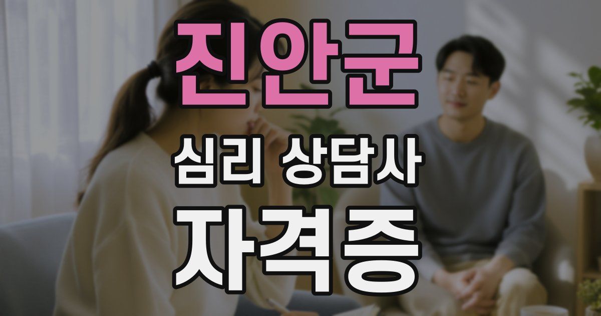 진안군 심리 상담사 자격증