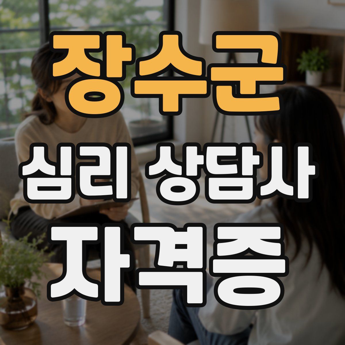 장수군 심리 상담사 자격증