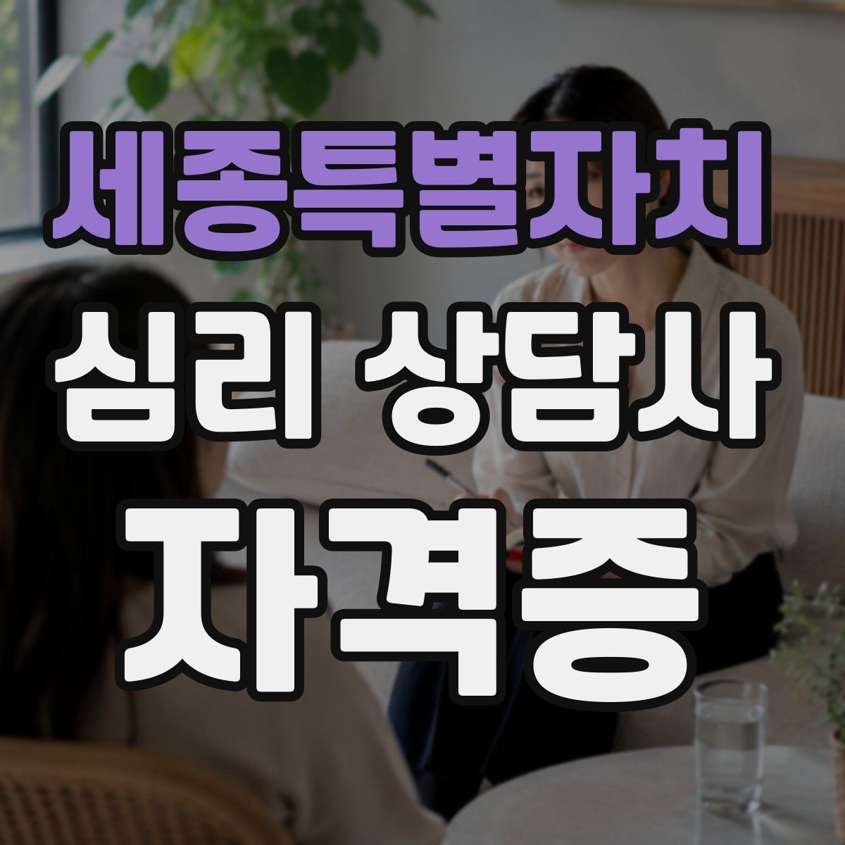 세종특별자치 심리 상담사 자격증