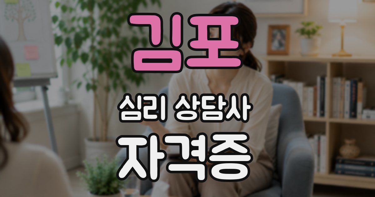 김포 심리 상담사 자격증