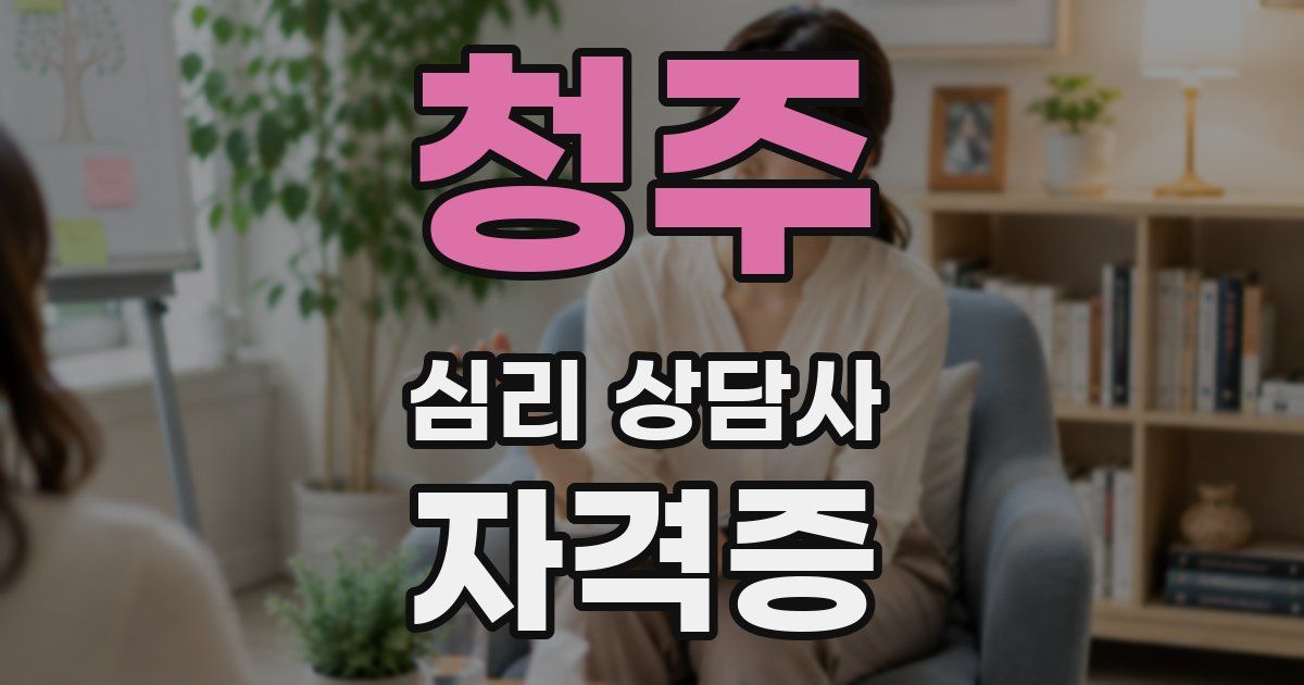 청주 심리 상담사 자격증