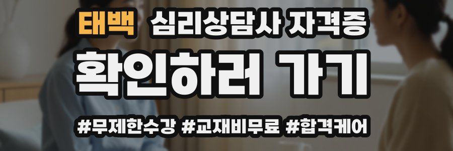 태백 심리 상담사 자격증