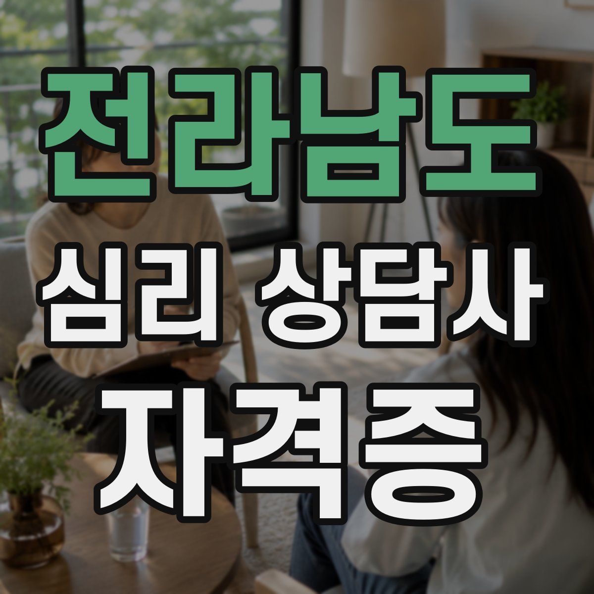 전라남도 심리 상담사 자격증