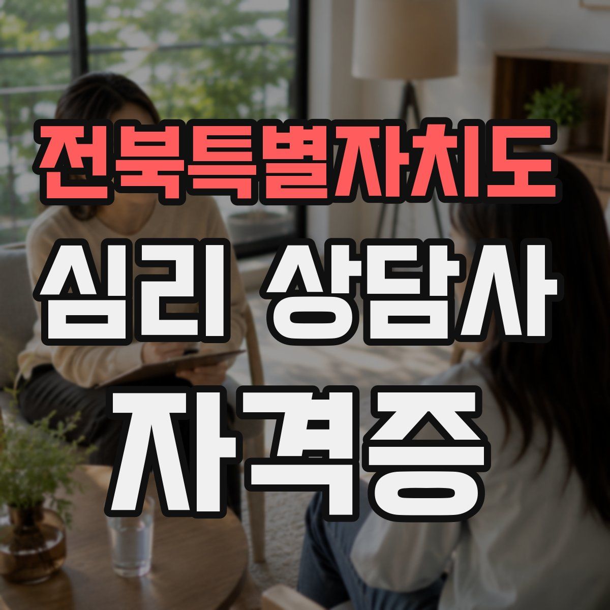 전북특별자치도 심리 상담사 자격증