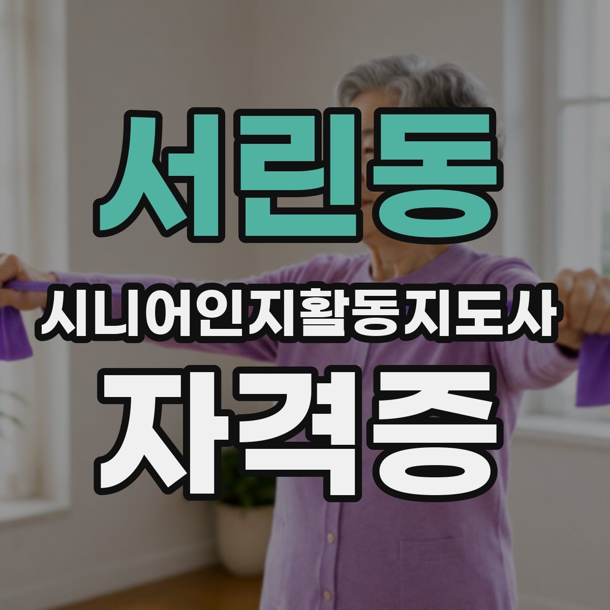 서린동 시니어인지활동지도사 자격증