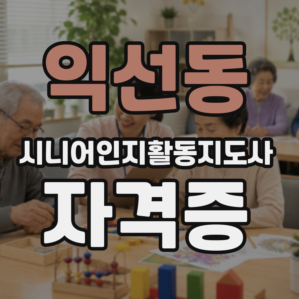 익선동 시니어인지활동지도사 자격증