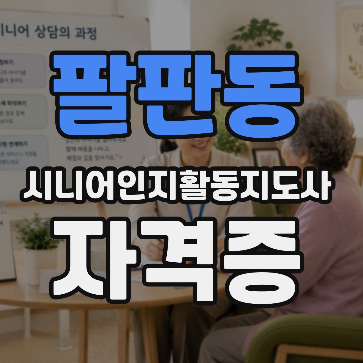 팔판동 시니어인지활동지도사 자격증