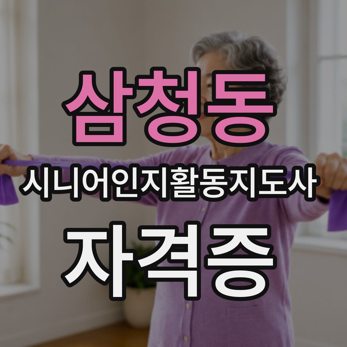 삼청동 시니어인지활동지도사 자격증