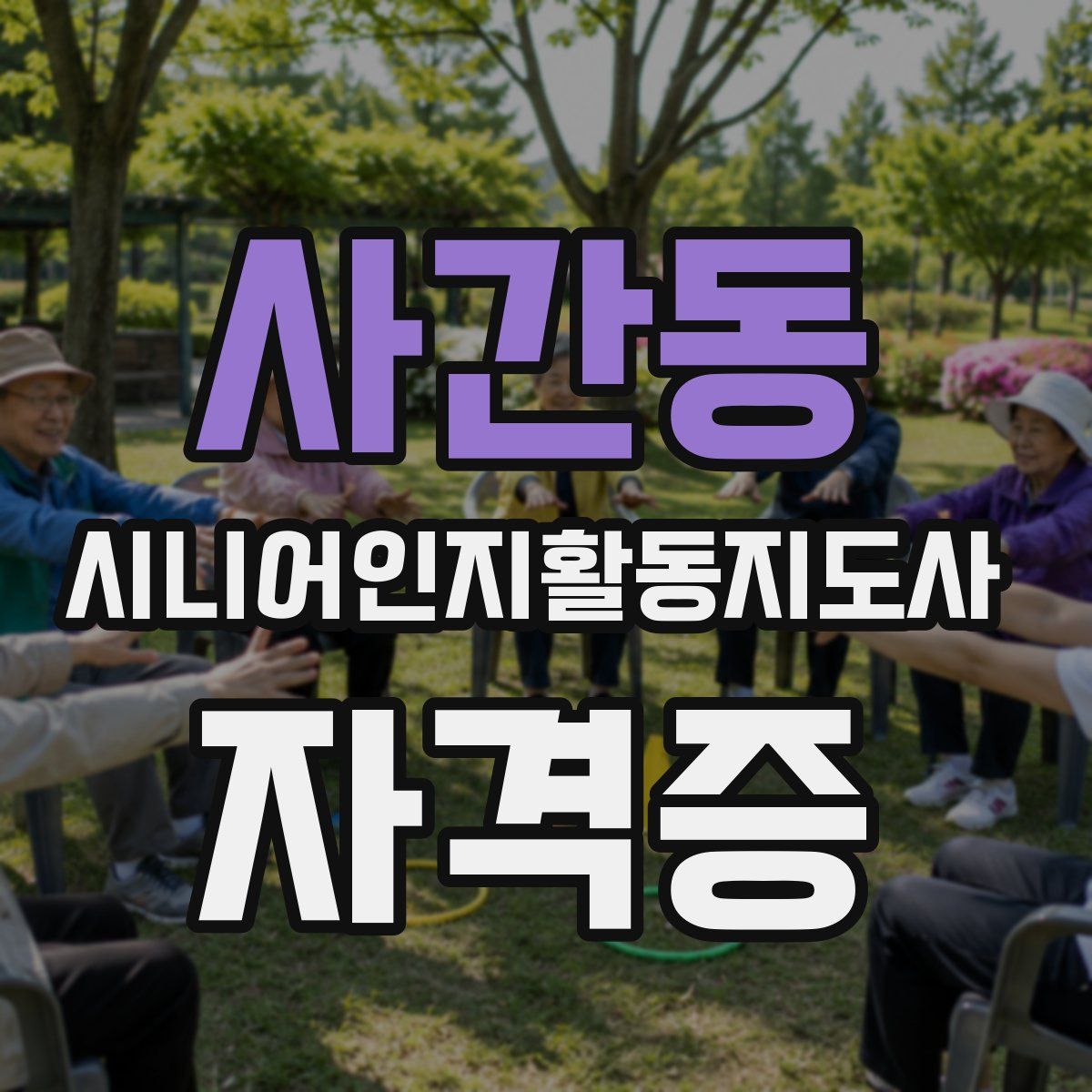 사간동 시니어인지활동지도사 자격증