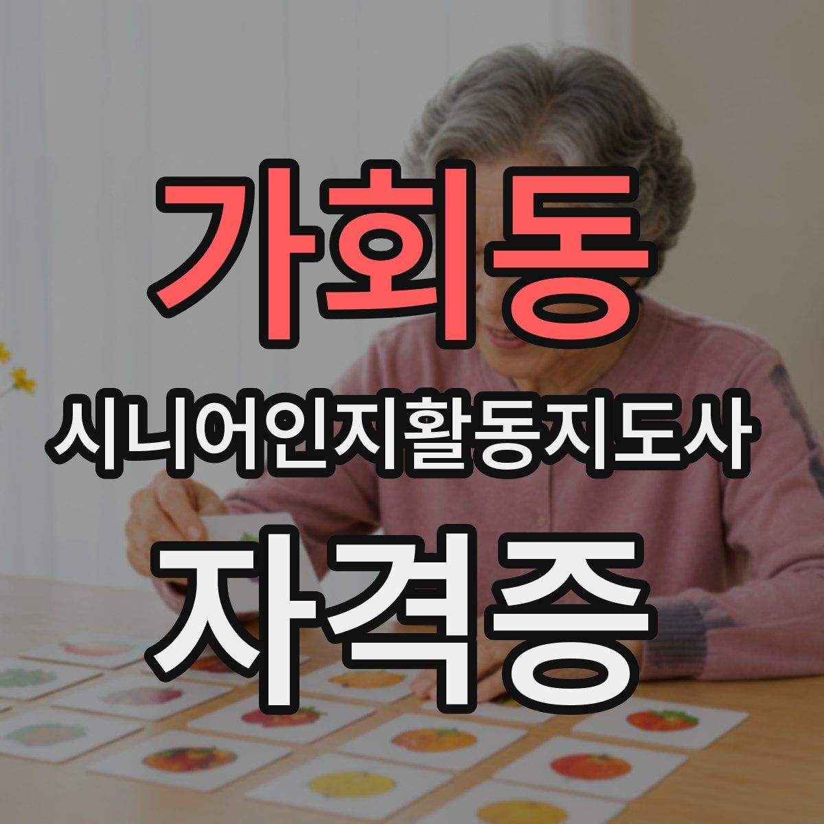 가회동 시니어인지활동지도사 자격증