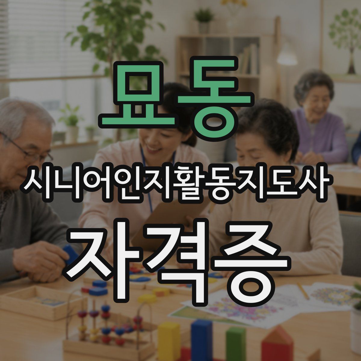 묘동 시니어인지활동지도사 자격증