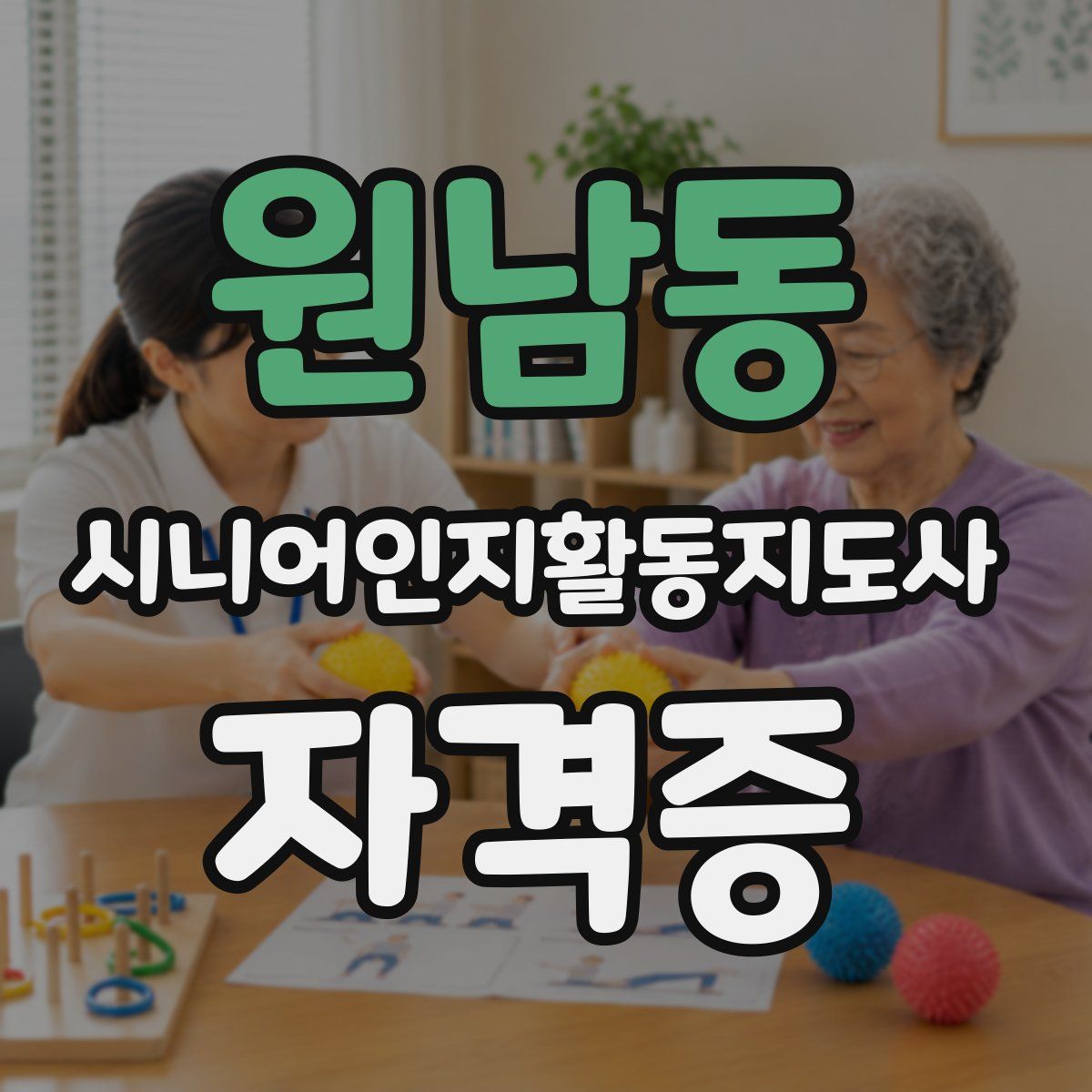 원남동 시니어인지활동지도사 자격증