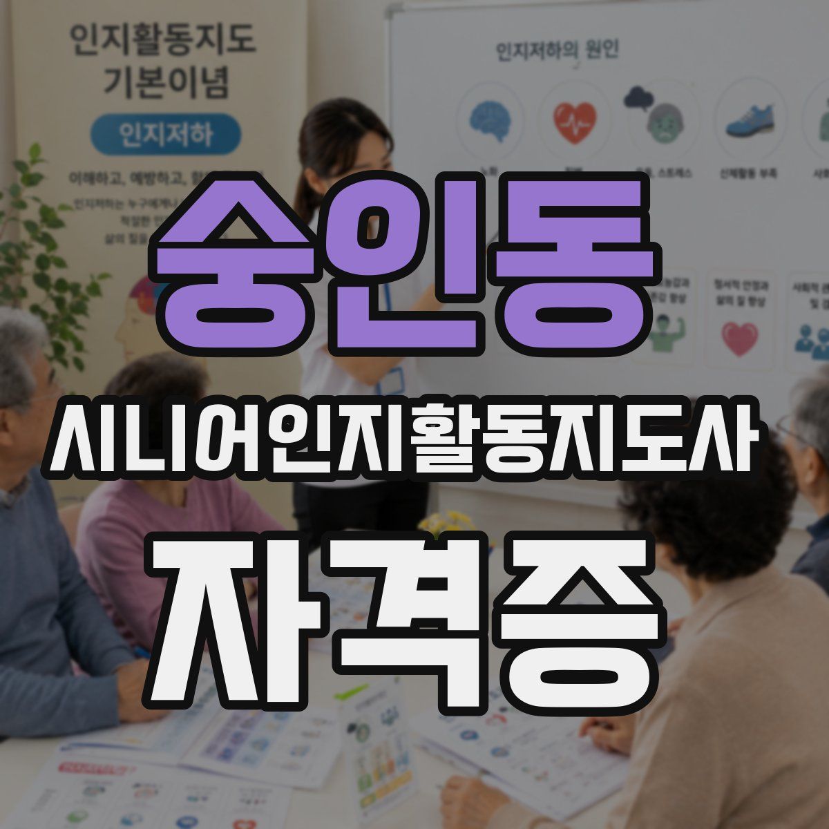 숭인동 시니어인지활동지도사 자격증