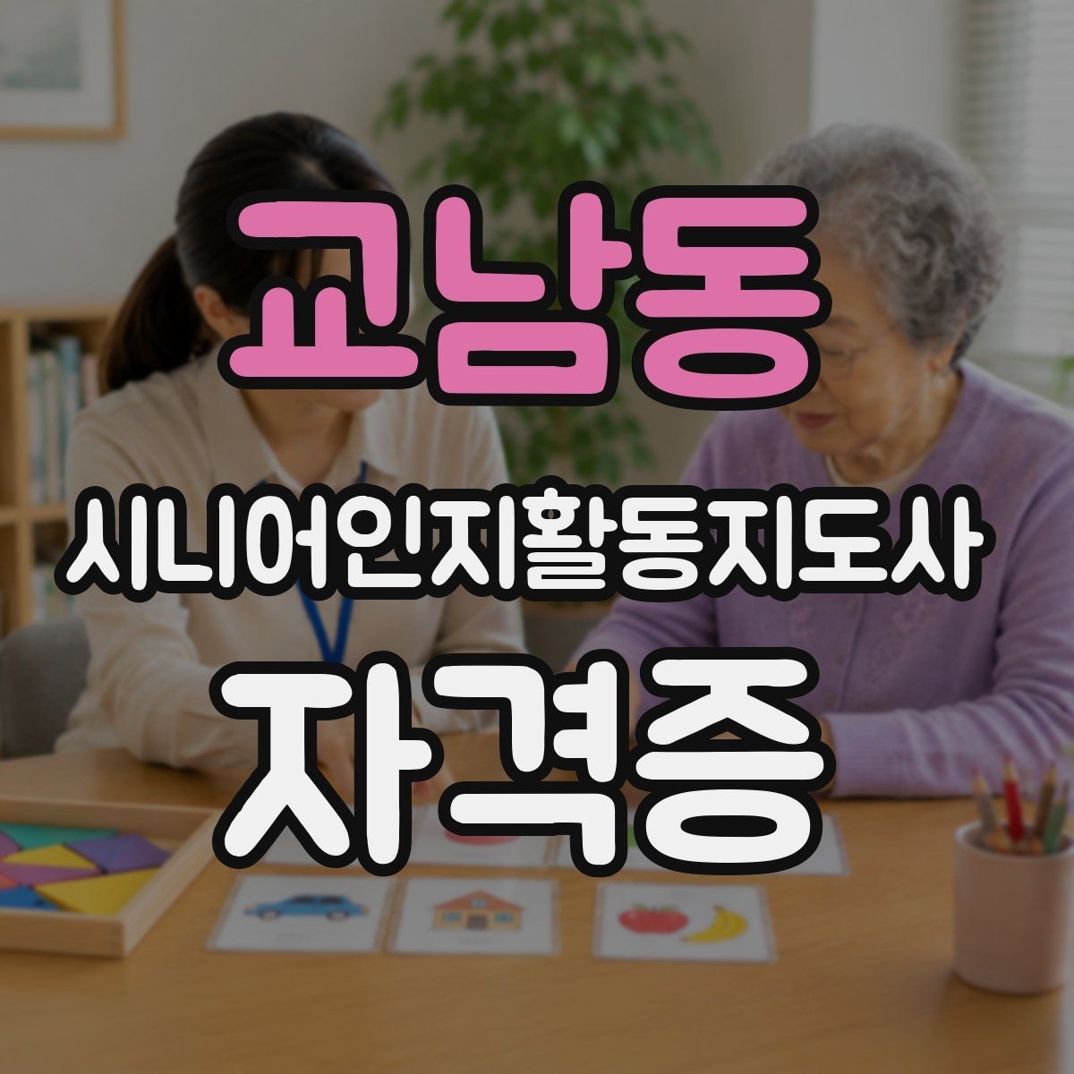 교남동 시니어인지활동지도사 자격증 초보자도 이해하기 쉬운 안내