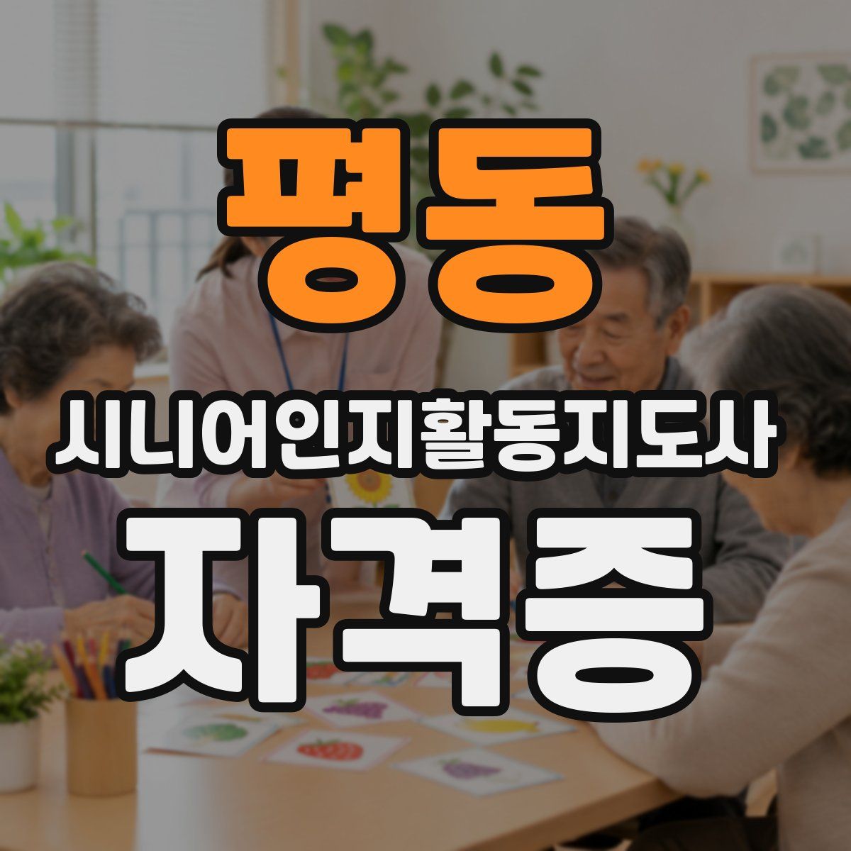 평동 시니어인지활동지도사 자격증