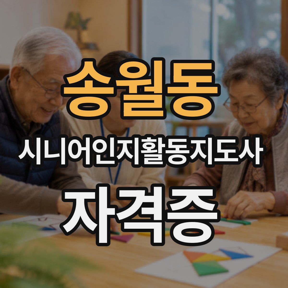 송월동 시니어인지활동지도사 자격증