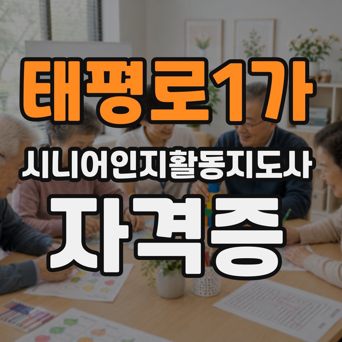 태평로1가 시니어인지활동지도사 자격증