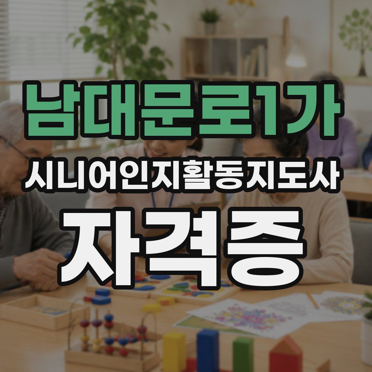 남대문로1가 시니어인지활동지도사 자격증